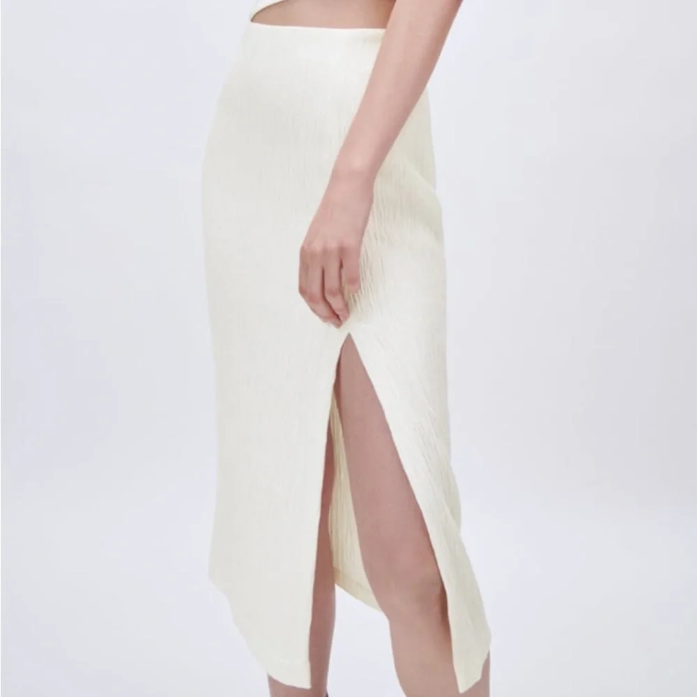 Zara Wrinkled Effect Crop and Skirt Set - Picture 3 of 6